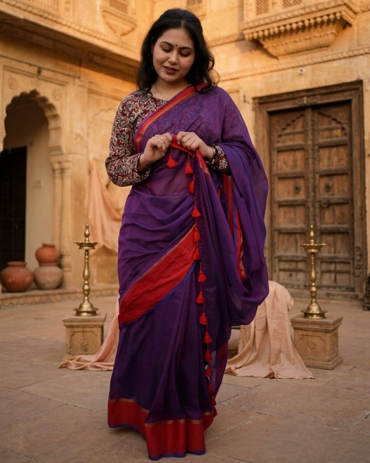 Mul cotton saree