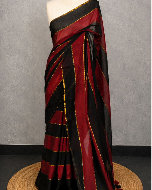 Mul cotton striped saree