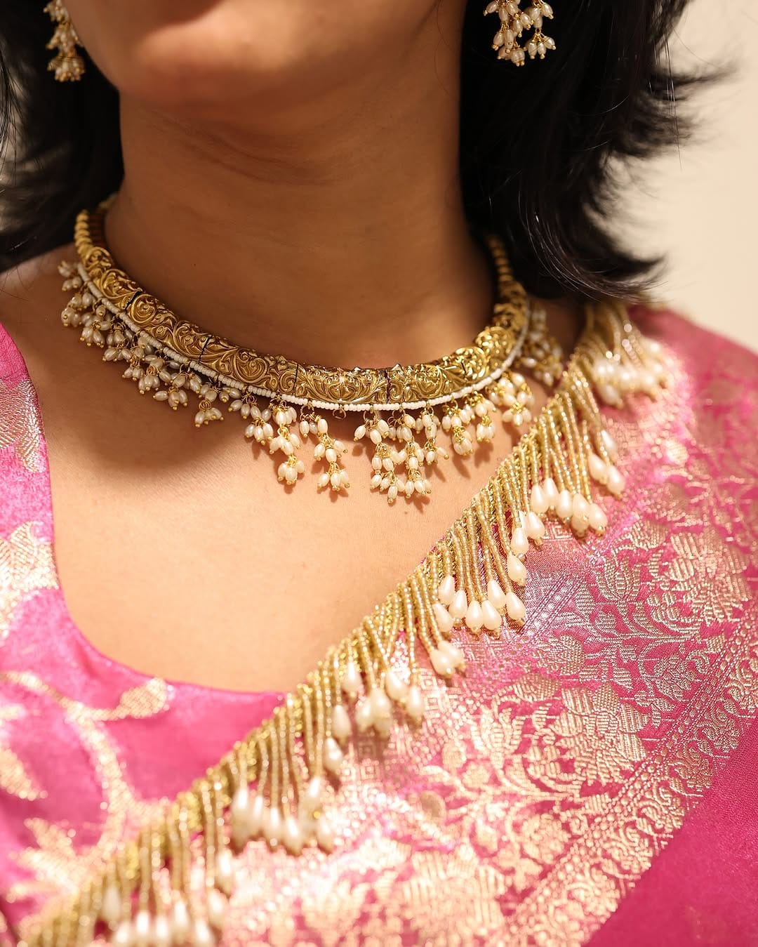 Katban Jhaalar Banarasi Tissue Silk Saree