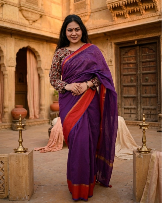 Mul cotton saree