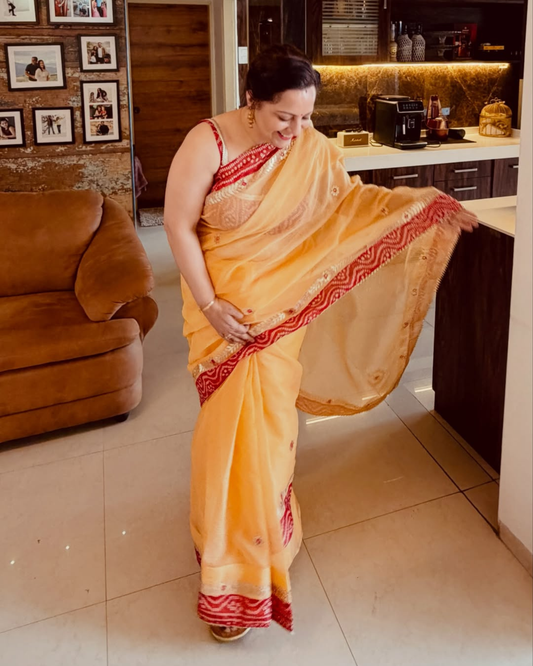 Kesari Lahar Kota Doria Saree