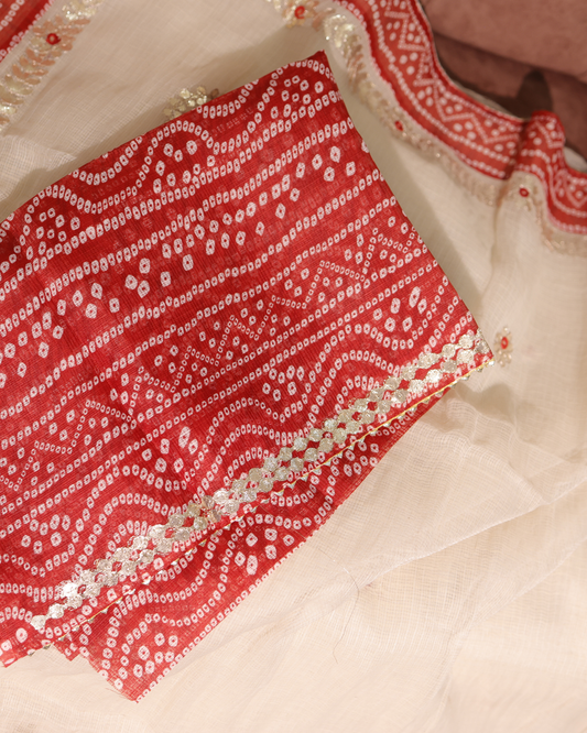 Sinduri Kota Doria Saree