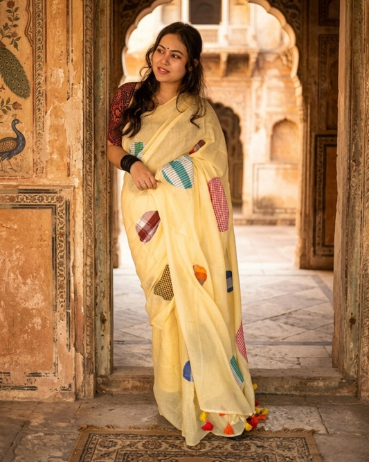 Rangoli Mul Cotton Saree