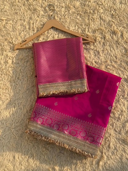 Banarasi Katan Silk Khaddi Buti Saree