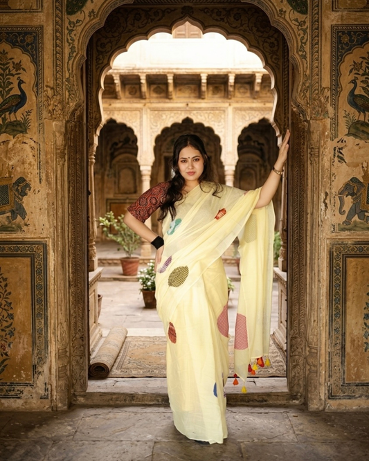 Rangoli Mul Cotton Saree