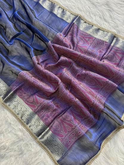 Pashmeena Banarasi Tissue Silk Saree