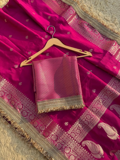 Banarasi Katan Silk Khaddi Buti Saree