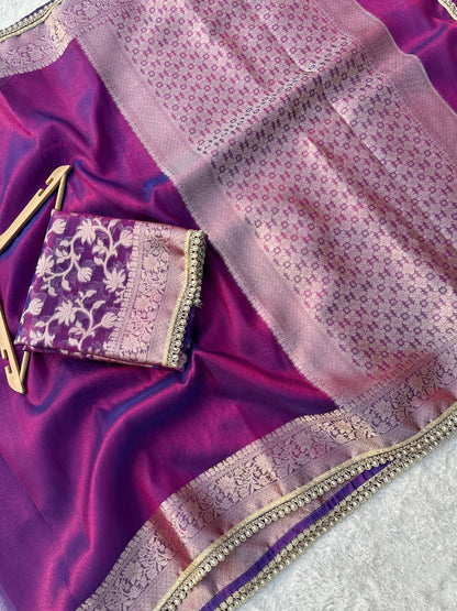 Tissue Sundari Phool Kaat
baarasi saree with  lace attached