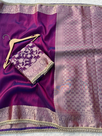 Tissue Sundari Phool Kaat
baarasi saree with  lace attached