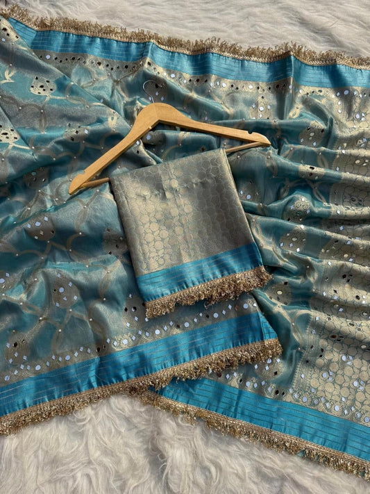 Zaribrocade  Banarasi Tissue Silk Saree