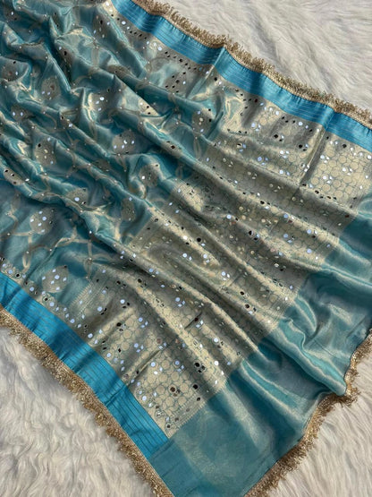Zaribrocade  Banarasi Tissue Silk Saree