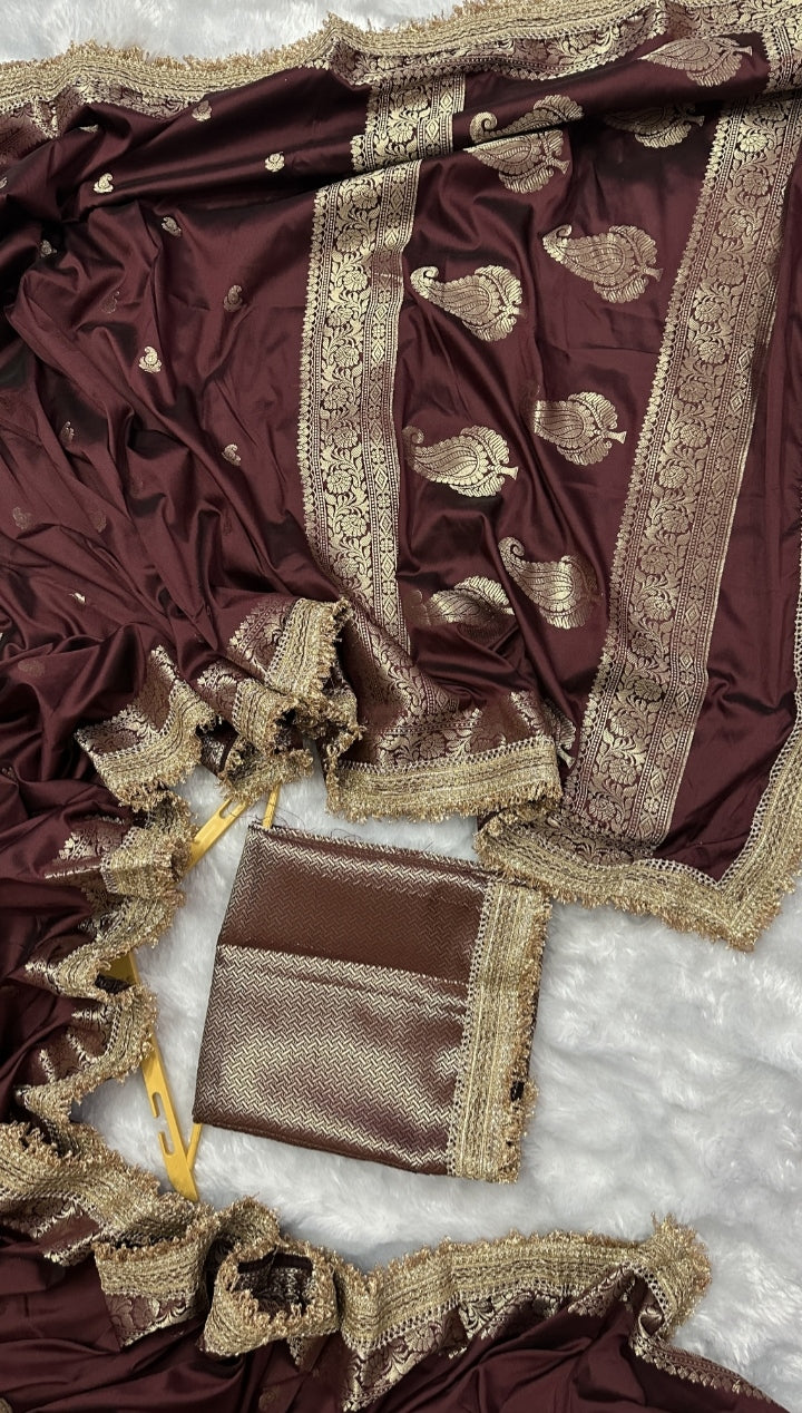Banarasi Katan Silk Khaddi Buti Saree