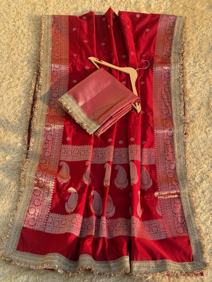 Banarasi Katan Silk Khaddi Buti Saree