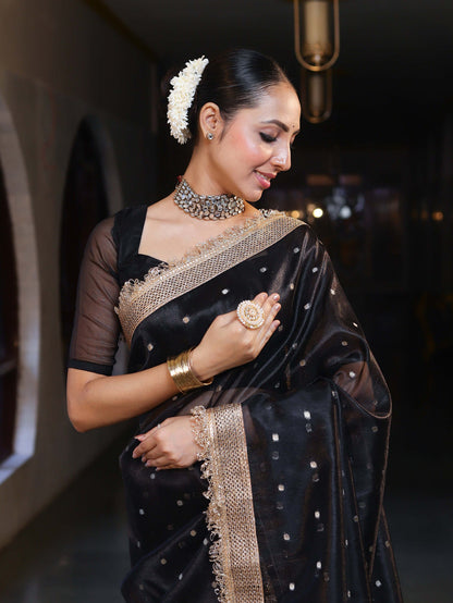Royal Zari Buti Banarasi Tissue Silk Saree
