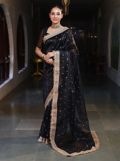 Royal Zari Buti Banarasi Tissue Silk Saree