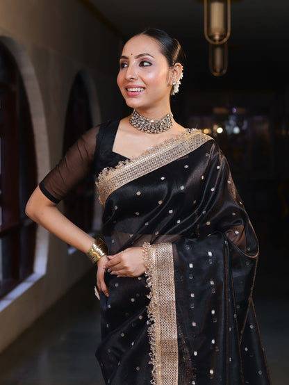 Royal Zari Buti Banarasi Tissue Silk Saree
