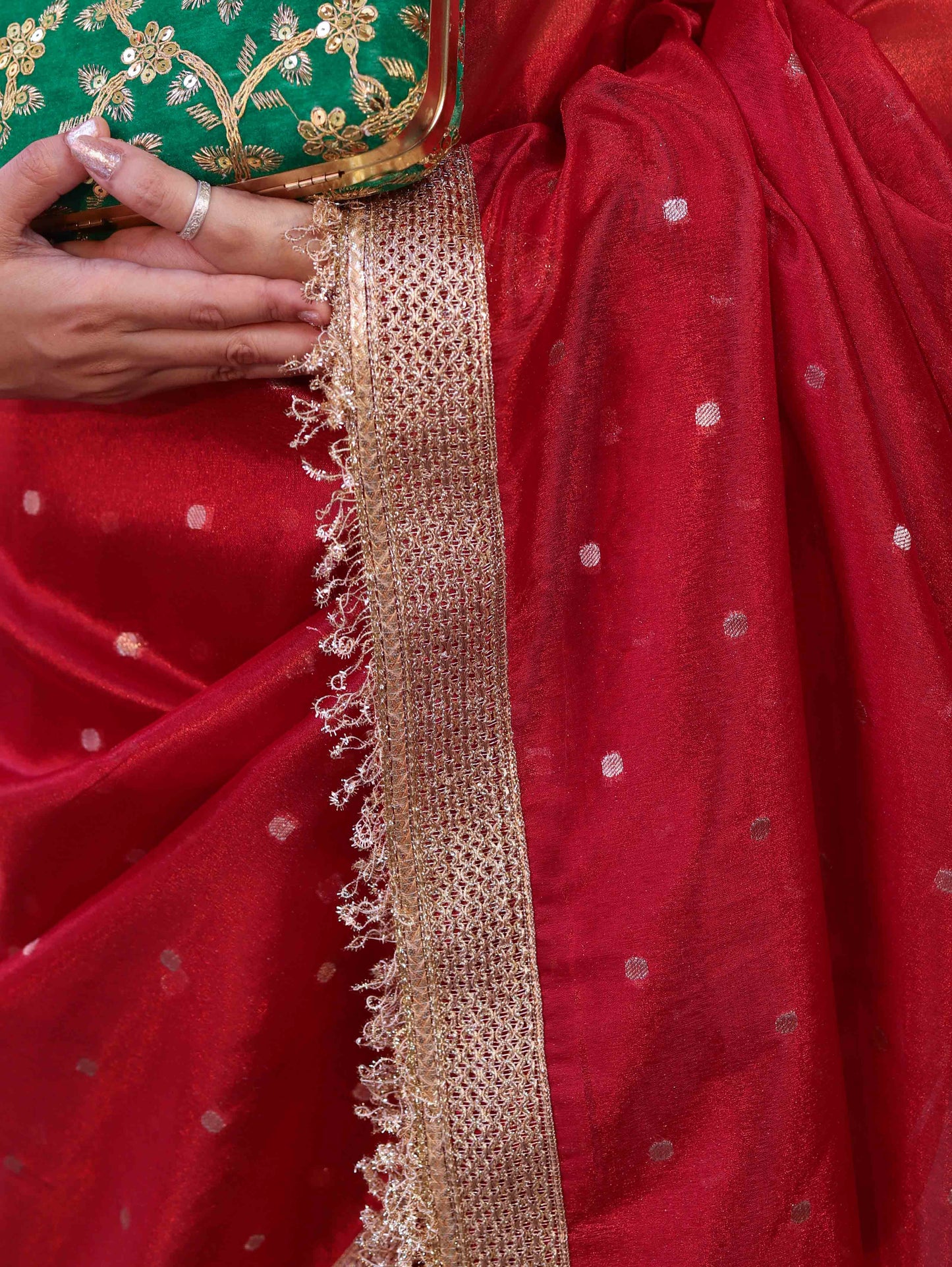 Royal Zari Buti Banarasi Tissue Silk Saree