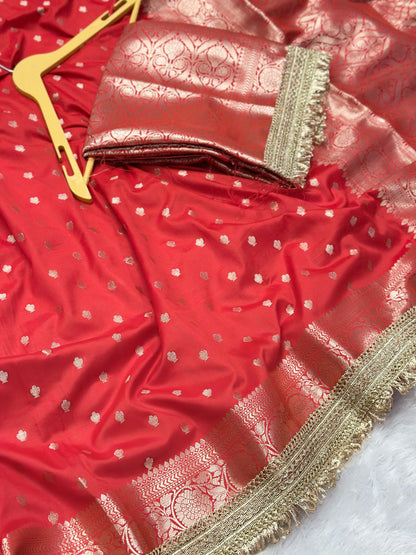 Soft Katan Thousand Buti Banarasi Saree