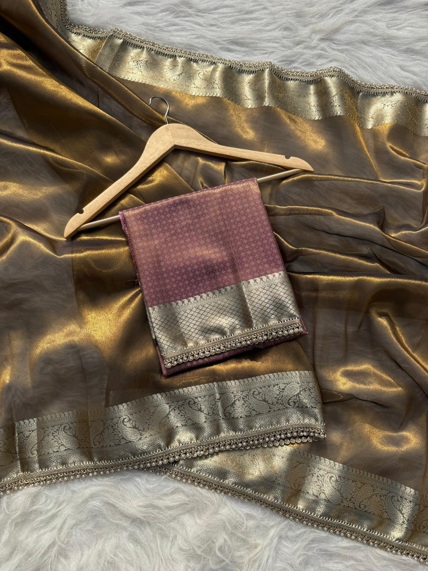 Pashmeena Banarasi Tissue Silk Saree