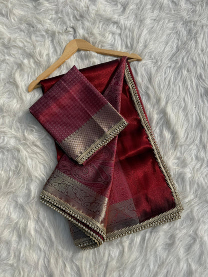 Pashmeena Banarasi Tissue Silk Saree