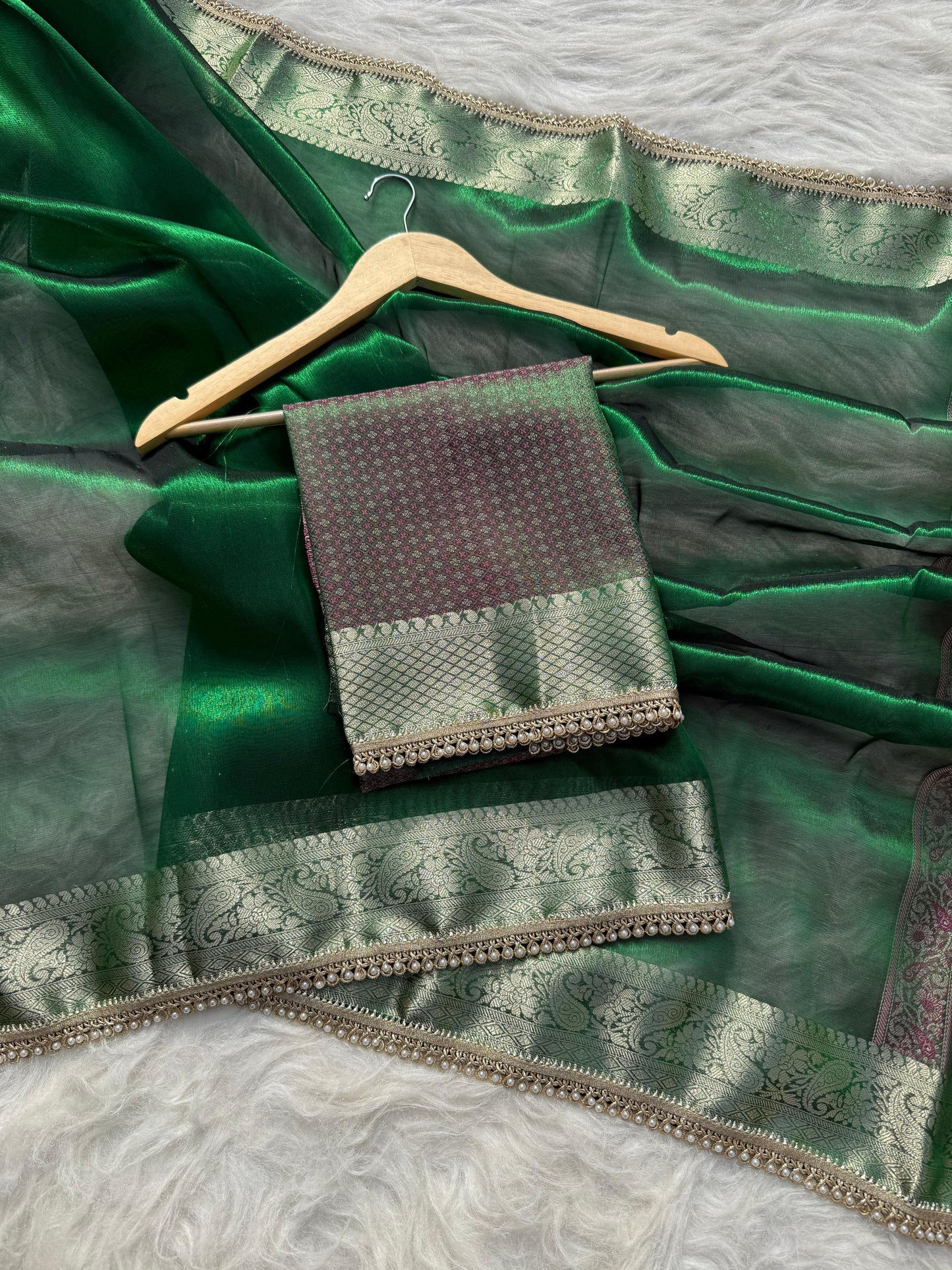 Pashmeena Banarasi Tissue Silk Saree