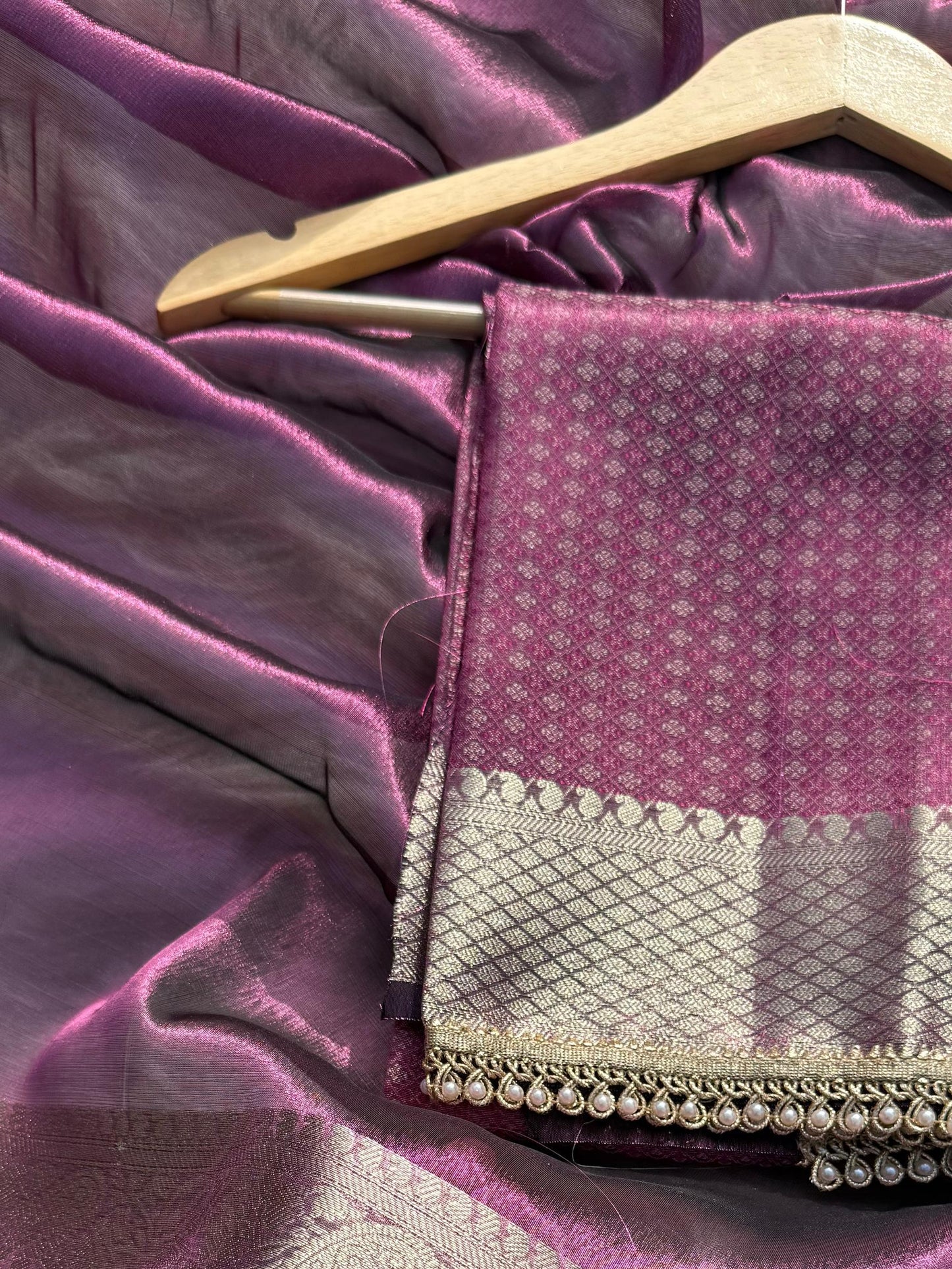 Pashmeena Banarasi Tissue Silk Saree