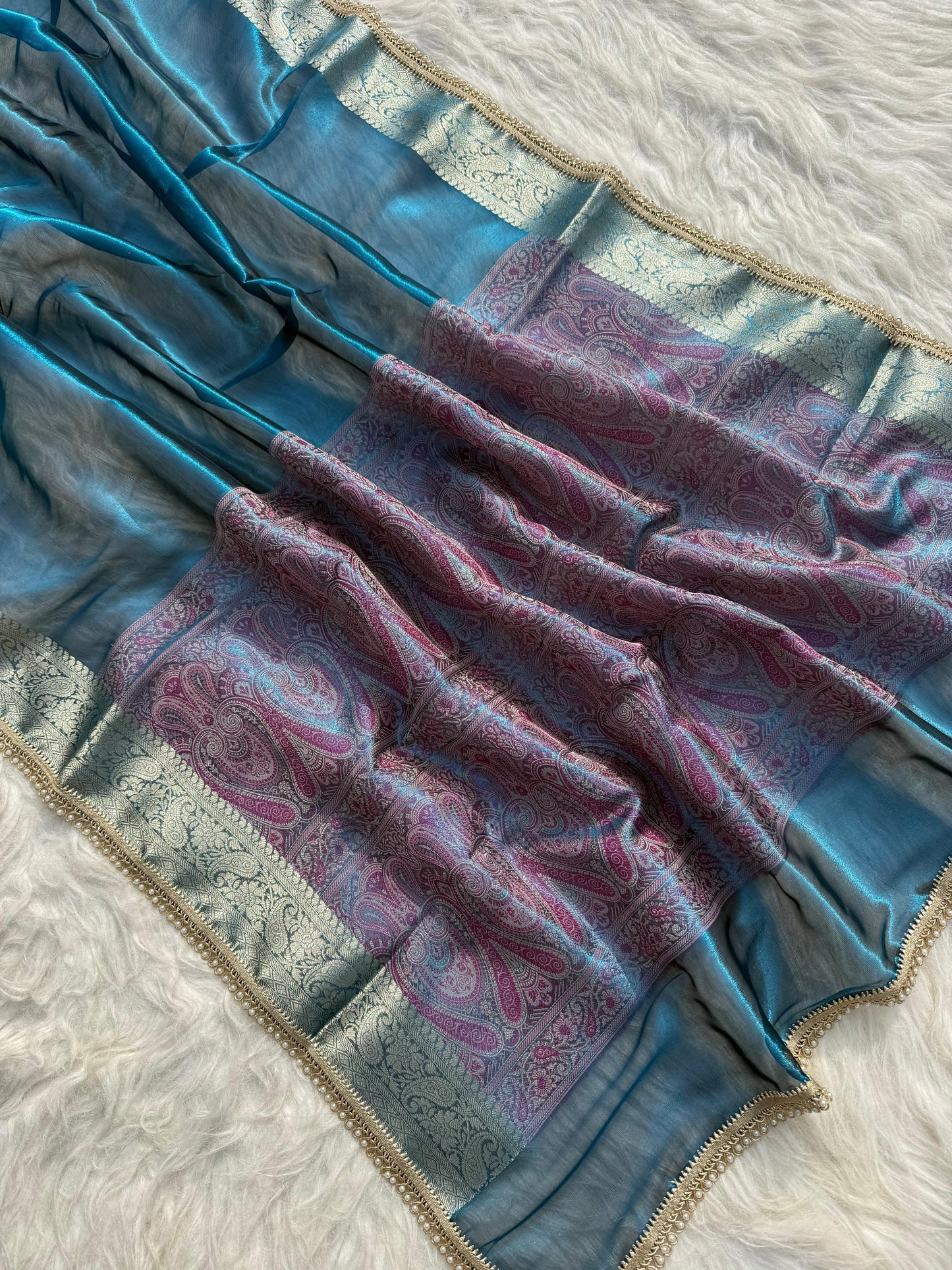 Pashmeena Banarasi Tissue Silk Saree