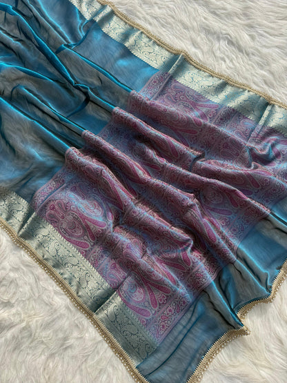 Pashmeena Banarasi Tissue Silk Saree