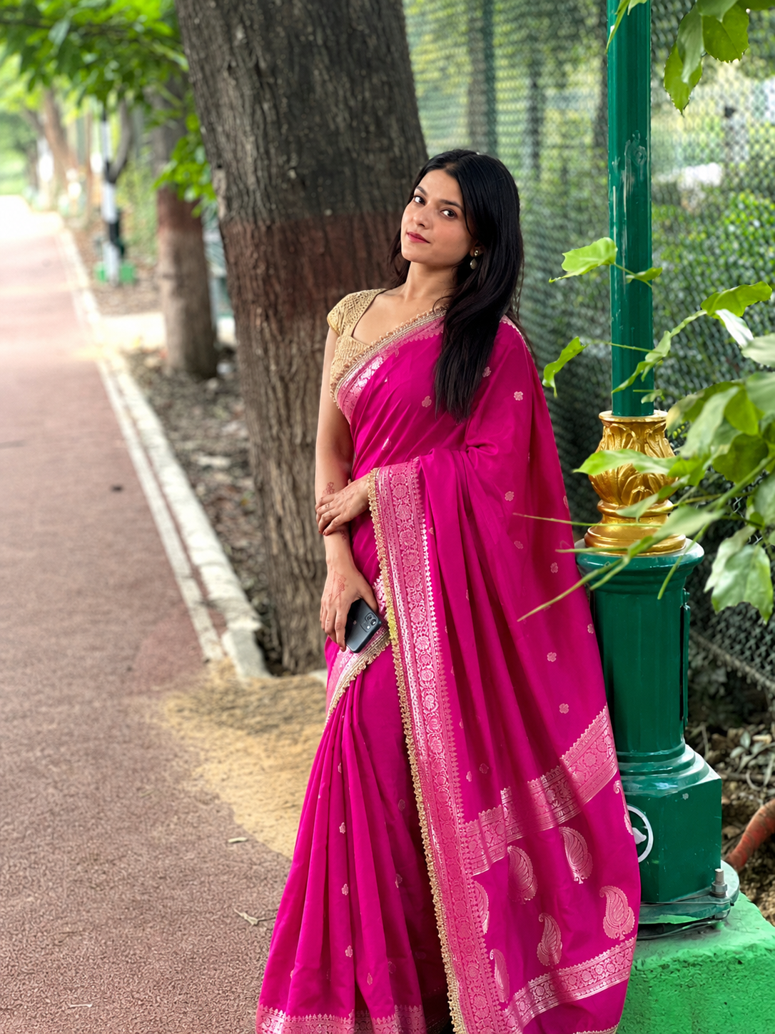 Banarasi Katan Silk Khaddi Buti Saree