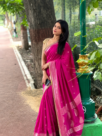 Banarasi Katan Silk Khaddi Buti Saree